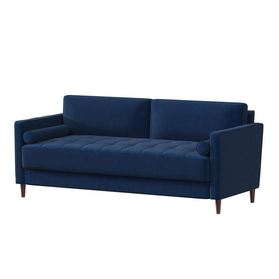 LifeStyle Solutions Jareth Sofa in Navy Blue Fabric Upholstery