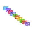 thumbnail image 4 of Papel picado DECORAMEC PAPEL PICADO Guirnaldas 5 tiras de 5 metros diseño de bodas colores vibrantes, 4 of 5