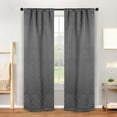 thumbnail image 5 of Superior Zuri Blackout Curtains, Rod Pocket, Set of 2, 26" X 84", Charcoal, 5 of 5