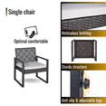 thumbnail image 3 of 4-Piece Outdoor Furniture Set,  Backyard Rattan Patio Table Set Cushioned for 4, All-Weather Conversation Set with Table for Porch Furniture for Garden Lawn Backyard, 3 of 12