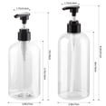 thumbnail image 2 of Botellas con bomba KREMORV, paquete de 2, 300 ml, transparentes y rellenables, 2 of 6