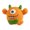 Dark Orange, variant on mdesiwst Squeaky Dog Chew Toy Latex Cute Devil Dog Teeth Cleaning Toy Safe Puppy Teething Toy for Biting Catching Intercative Fetch Game