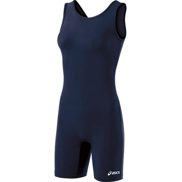 Camiseta sin mangas ASICS para mujer en azul marino sólido, talla M