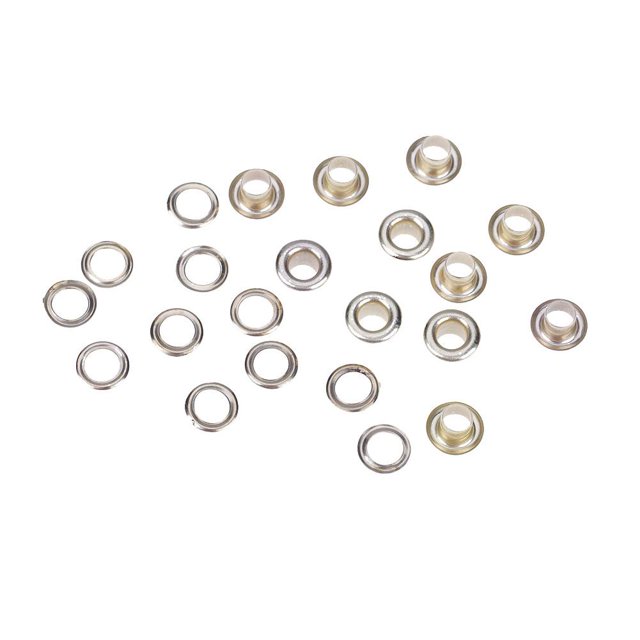 5x100 juegos de ojales con arandela de reparación de artesanía de cuero oro 5 mm