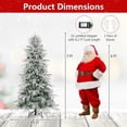 thumbnail image 6 of Topcobe 7 Feet Snow-flocked Artificial Christmas Tree Pre-lit Hinged Xmas Tree with Warm White LED Lights, Christmas Decorations for Indoor Party, 6 of 8
