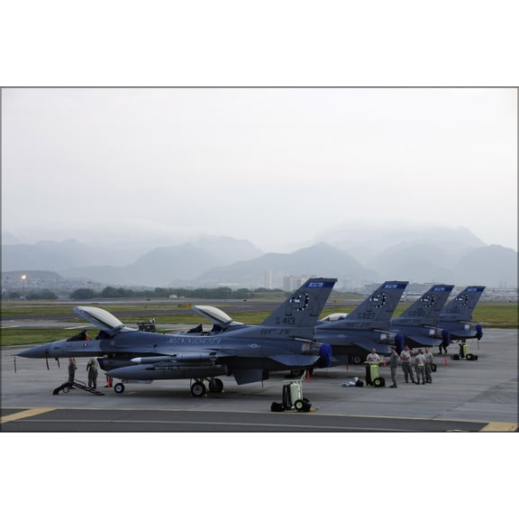 24"x36" Gallery Poster, F-16C Block 25F Fighting Falcon, Minnesota Air National Guard