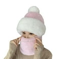 thumbnail image 1 of Foulard Coupe-Vent pour Femmes, Chapeau de Cyclisme en Laine Tricoté, Chapeau d'Hiver Intégré, Foulard Bomber, Bonnets Rouges, 1 of 2