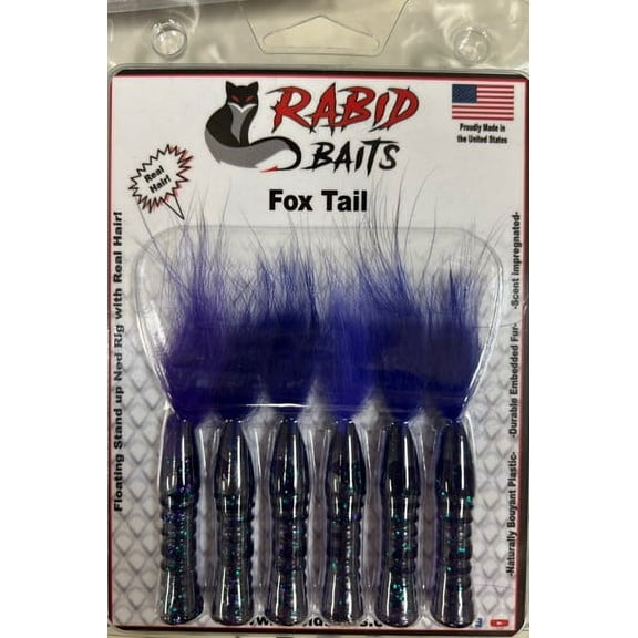 Rabid Baits Fox Tail Ned Rig Plastic Finesse Worm June Bug 3in 6pk