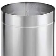 DuraVent DuraBlack 8 Inch Diameter Single Wall Stainless Steel Stove Pipe