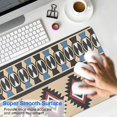 thumbnail image 4 of Long Mouse Pads for Desk,Beige Geometric Diamond Sun Pattern Desk Mats on Top Of Desks, Desk Mouse Pad Extra Large with 3mm Non-Slip Base and Stitched Edge for Gaming,Office,Work,Home 31.5"x11.8", 4 of 6
