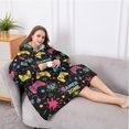 thumbnail image 5 of Oversized Wearable Blanket Hoodie,Colorful Controllers Games Icons Black Pattern Sherpa Blanket Hoodie with Super Pockets,Super Warm Fuzzy Pullover for Women & Men, 5 of 6