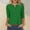 Green plus size 3/4 sleeve tops a1, variant on thefmos Women Plus Size 3/4 Sleeve Fall Winter Round Neck Button Down Casual Tops Cute Solid Blouse Comfy Pullover Tee Shirts Trendy Business Work Clothes, Army Green 3XL