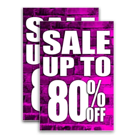 Sale Up To 80 Percent Off (24" X 36") Vinyl Decal Only (Pack of 2) |Sign|Sticker|Poster