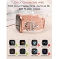 thumbnail image 3 of TOYOUTHS Floral Engraved Band with Charms Compatible with Fitbit Versa 2/Fitbit Versa/Versa Lite Bands Women,Bling Decorative Ring Loop Soft Silicone Flower Fancy Strap for Versa 2 Watch(with Band), 3 of 7