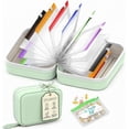 thumbnail image 1 of Ensemble de Pochettes à Pilules Imperméables - 14 Pcs Sacs à l'Intérieur de Pochettes Rangement pour Voyage Organisateur A8 7 à 14 Jours de Médicaments Coque Résistante Étui à Médicaments Résistant à l'Écrasement Grand Classeur Réutilisable à Fermeture Éclair (Vert), 1 of 8