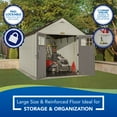 thumbnail image 6 of Suncast 8' x 13' Heavy-Duty Resin Tremont Storage Shed, Sand, 6 of 8