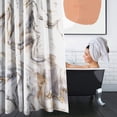 thumbnail image 6 of FMSHPON Marble Painting 4 Piece Bathroom Set Shower Curtain Bath Rug Contour Mat and Toilet Lid Cover, 6 of 8