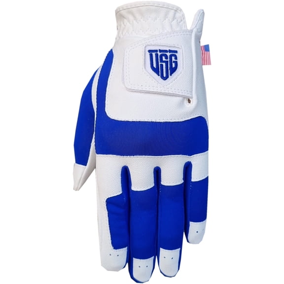 USG Golf Glove | Junior | One Size Fits Most | Leather Synthetic | Hydrolyte Microfiber Synthetic Technology (Blue, Left)