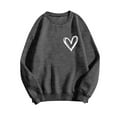 thumbnail image 4 of WEAIXIMIUNG Plus Size Sweatshirts for Women 3X Oversized Women's Oversized Sweatshirt Heart Print Pullover Top Loose Solid Color Fashion Long Sleeve Fall Crew Neck Sweatshirt, 4 of 4