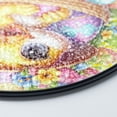 thumbnail image 3 of Easter Duck Floral Design Suncatcher Stained Glass Style, UV Printed Glass, Farm Animal Spring Window Art, Round, 3 of 9