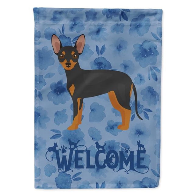 Carolines Treasures CK6040CHF 28 x 0.01 x 40 in. Prague Ratter Welcome Flag Canvas House Size