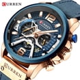 thumbnail image 3 of CURREN Casual Sport Watches for Man Top Brand Leather Fashion Quartz Wristwatch Luxury Chronograph Clock Men's Watch Relogio, 3 of 5
