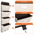 thumbnail image 4 of coastal rose Over The Door File Organizer, 4 Pockets Mail Organizer Holder Wall Mount Hanging File Folders Storage Organizer for Office, Home, Paper, Document, Chart, 4 of 7