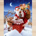thumbnail image 2 of Pintura al óleo Digital DIY Santa Claus muñeco de nieve gato pintura decorativa de lino GX1854, 2 of 2
