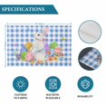 thumbnail image 6 of Easter Placemats Set of 6, Spring Watercolor Bunny Eggs Butterflies Blue Plaid Placemats for Dining Table, Place Mats for Kitchen Tabletop, Waterproof Wipeable Dining Table Mats Set, 6 of 9