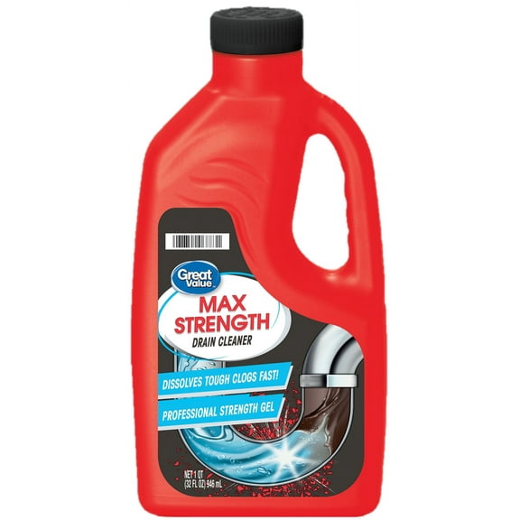 Great Value Max Strength 32 fl oz Drain Cleaner