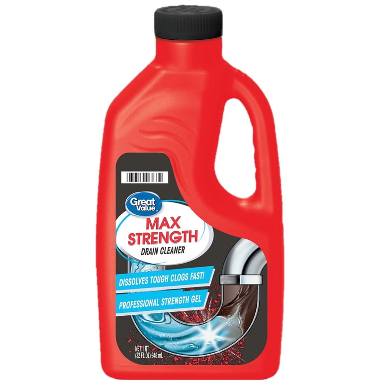 Great Value Max Strength Drain Cleaner, 32 Fl Oz (3-Pack) photo 2