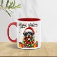 thumbnail image 4 of Merry Christmas Santa Rottweiler Scarf Twinkling Lights Xmas Holiday 11oz Accent Two-tone Mug Rottie Dog Lover Gifts Idea Coffee Tea Cup - 00022, 4 of 5