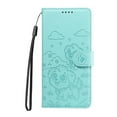 thumbnail image 2 of For Motorola Moto G86 5G Dog Embossing Leather Phone Case with RFID Blocking Card Slot Wallet Magnetic Clasp Lanyard Flip Stand Case,Green,For Motorola Moto G86 5G, 2 of 8