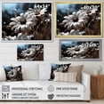 thumbnail image 4 of Designart "Daisies landscape Sunrise III" Floral Floater Framed Wall Art Living Room, 4 of 7