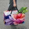 thumbnail image 7 of Petal flower Decorative Box Laundry Bag Shopping Bags Reusable Foldable Large Capacity Oxford Cloth Tote Bag, 7 of 7