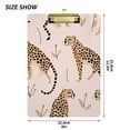 thumbnail image 3 of Cheetahes Leopard Acrylic Clipboards 12 x 9 Inch A4 Size with Low Profile Clip Hanging Clipboard for Classroom School Office, 3 of 8