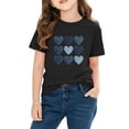 thumbnail image 2 of Cethrio Girls Cotton T-shirts, Crew Neck Soft Short Sleeve Summer Graphic Tees for Girl Black Size 7-8, 2 of 3