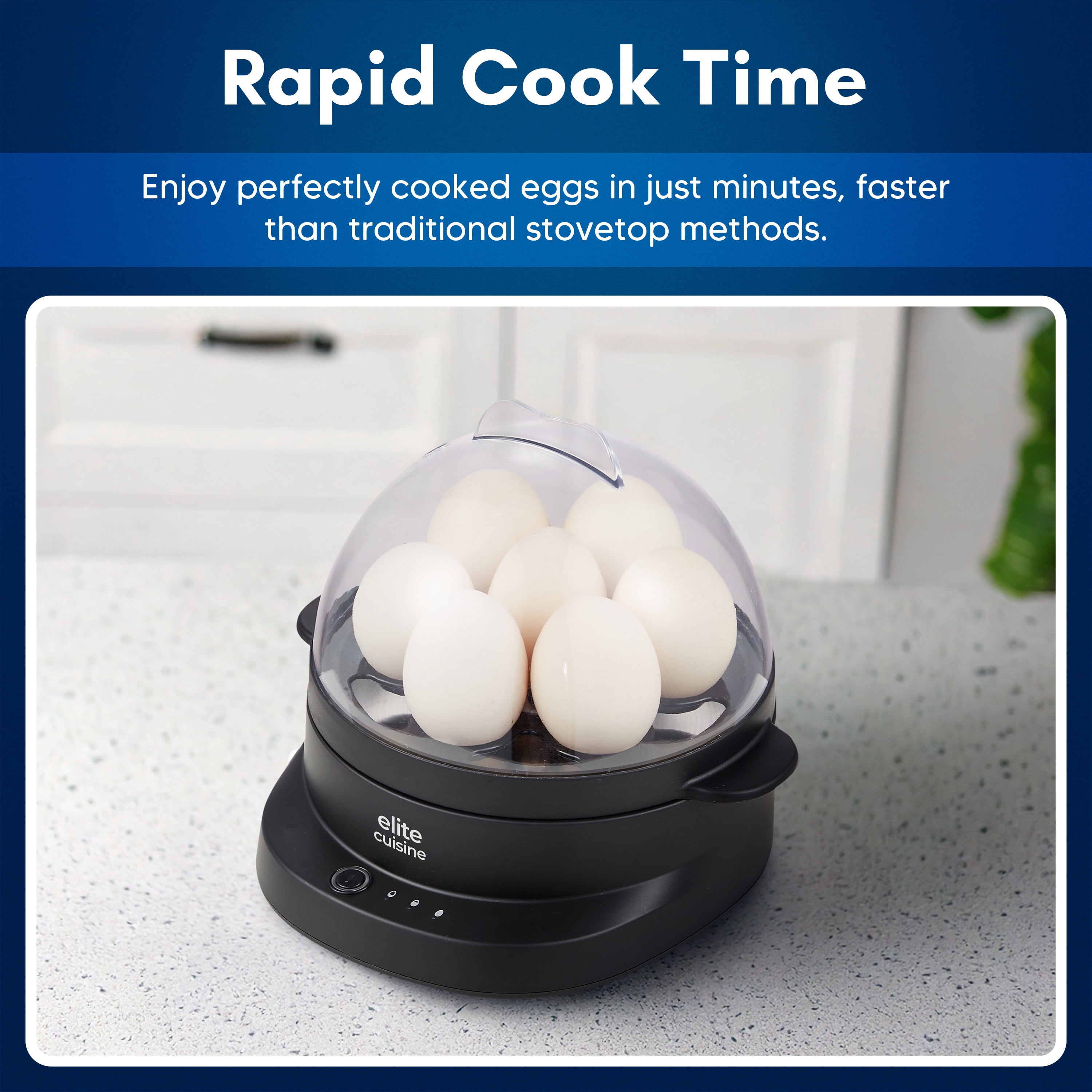 Elite Gourmet EGCL2501 7-Eggs Cooker, Voice Alert