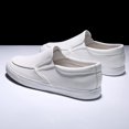 thumbnail image 1 of Nuevos zapatos de hombre Primavera Verano Casual PU zapatos planos de cuero Slip-On Low Top blanco zapatillas de deporte para hombre Tenis Masculino Adulto Shoes41 Gao Jinjia LED, 1 of 2