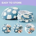 thumbnail image 4 of Cat Tunnel Bed for Indoor, Soft Plush Cat Donut Tunnel with Circle Mat, for Kitten Puppy Rabbit, Blue, 4 of 7