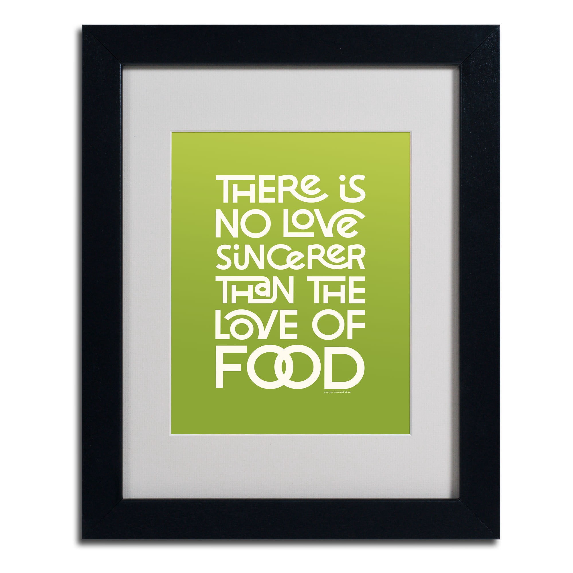 Trademark Fine Art "Sincere Love of Food" Canvas Art by Megan Romo, Black Frame