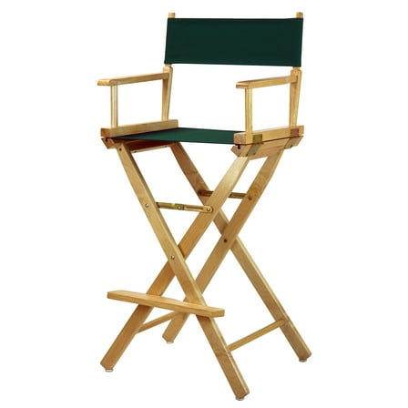 "30" Director's Chair Natural Frame-Hunter Green Canvas"