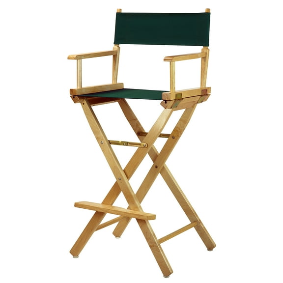"30" Director's Chair Natural Frame-Hunter Green Canvas"