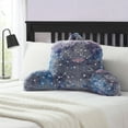 thumbnail image 5 of Your Zone 21.25" x 21" Blue Purple Stars Glow in the Dark Backrest Lounger Pillow, 5 of 6