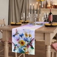 thumbnail image 2 of Table Runners 72 Inches Long Dress Scarves, Pink Purple Hummingbird Farmhouse Kitchen/Dining Table Runner, Coffee Tablerunners, Spring Oil Painting Sunflowers 18x72 Inch, 2 of 9