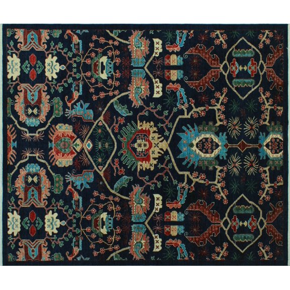Aria Kobe Blue/Red Rug, 8'0" x 9'8"