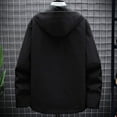thumbnail image 4 of Rovga Mens Hoodies Autumn And Winter Fashion Casual Simple Hooded Long Sleeved Zippered Sweater Bulk Hoodies Durable Tops Black 4Xl, 4 of 4