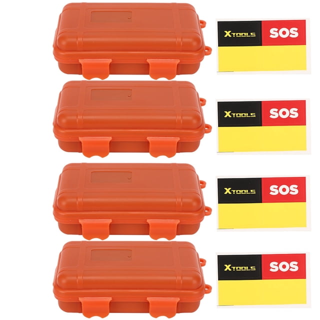 Caja de almacenamiento pequeña para herramientas de exterior, 4 unidades, resistente a la presión, a prueba de vibraciones y con sellado impermeable.