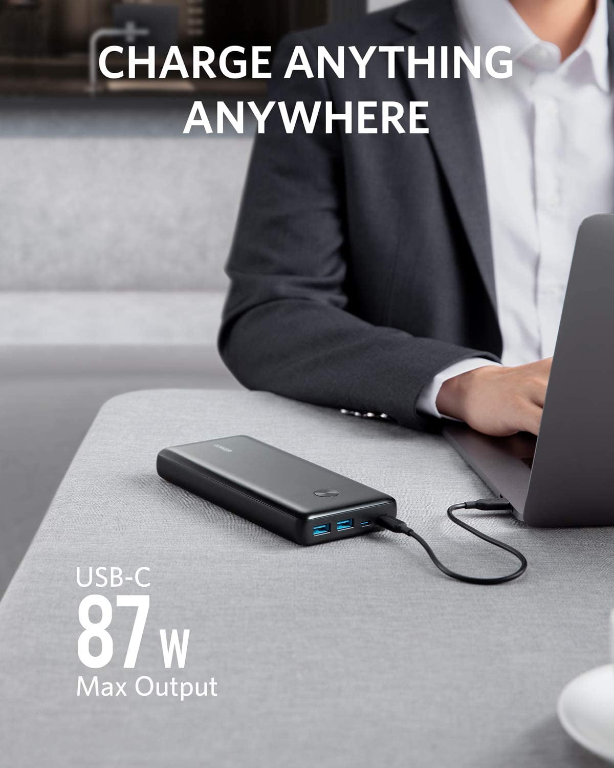 Anker PowerCore III Elite 25600 87W Portable Charger with 65W PD, Power  Delivery Power Bank Bundle for Laptops, Smartphones - Walmart.com