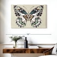 thumbnail image 3 of Elephant Stock Butterfly's Kiss I Wall Art - Horizontal Canvas Wall Art - Living Room Wall Decor - Animal Canvas - Teal And Pink Decor By Isabelle Z. - 39" x 26", 3 of 8